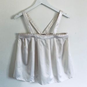 Sequins strap ivory tank